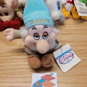 Vintage Disney Store Mini Bean Bag Plush Stuffed Sleepy The Dwarf Frm Snow White